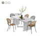 Modern Stone Top Dining Table Rectangle Acrylic Base Counter Dining Table Clearhalo 'Dining Tables & Seating' 'Dining Tables' 'dining_table' 'furn' 'furn_dining_table' 'Furniture' 'furniture_dining_table' 'Kitchen & Dining Furniture' 'kitchen' 'kitchen_dining_table' 1200x1200_0f71f0ea-0781-4ed6-a52d-99b46db0b735
