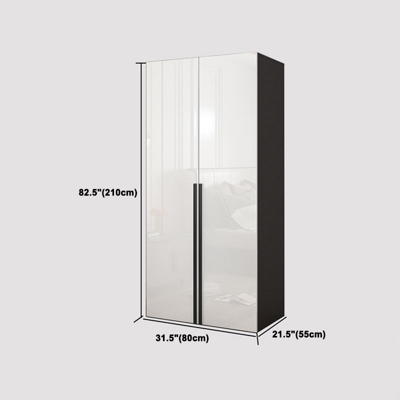 Mirrored Finish Wardrobe Armoire Modern Style Engineered Wood Wardrobe Clearhalo 'Armoires & Wardrobes' 'armoires_wardrobes' 'Bedroom Furniture' 'furn' 'furn_armoires_wardrobes' 'Furniture' 1200x1200_0f72007c-40be-4ea5-a47f-5cae93b2ec4d