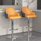 Tabouret de bar de patio à hauteur réglable pivotante tabouret de bar intérieur rembourré avec base chromée