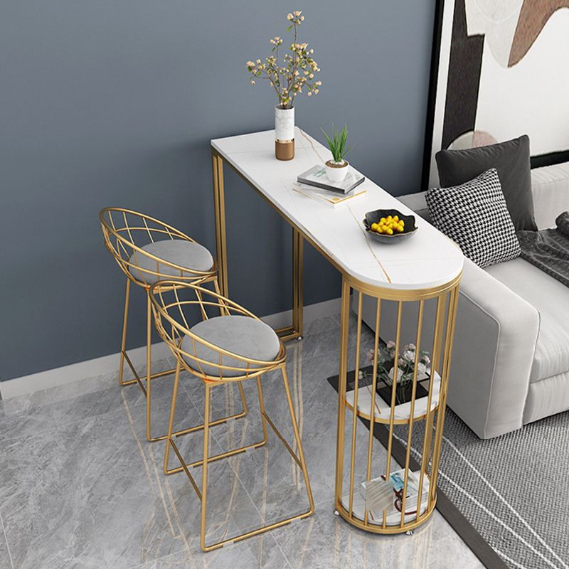 Glam Metal Bar and Counter Stool Low Back Stool with Sled Base Clearhalo 'Bar Furniture' 'Bar Stools' 'bar_stools' 'furn' 'furn_bar_stools' 'Furniture' 'furniture_bar_stools' 'Kitchen & Dining Furniture' 1200x1200_0f76c80e-4240-4b71-ac79-9e9d90351f86