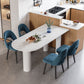 Oval Shape 3 Legs Modern Dining Table White Tone Fixed Table for Dining Room Clearhalo ' dining_table' 'Dining Tables & Seating' 'Dining Tables' 'furn' 'furn_dining_table' 'Furniture' 'furniture_dining_table' 'Kitchen & Dining Furniture' 'kitchen&dining_furn' 'kitchen' 'kitchen_dining_table' 1200x1200_0f77c136-2dd7-4eef-891f-a1f73308b8b5