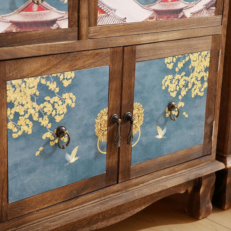 Commode en bois massif de 12 "d commode de rangement traditionnel avec tiroirs