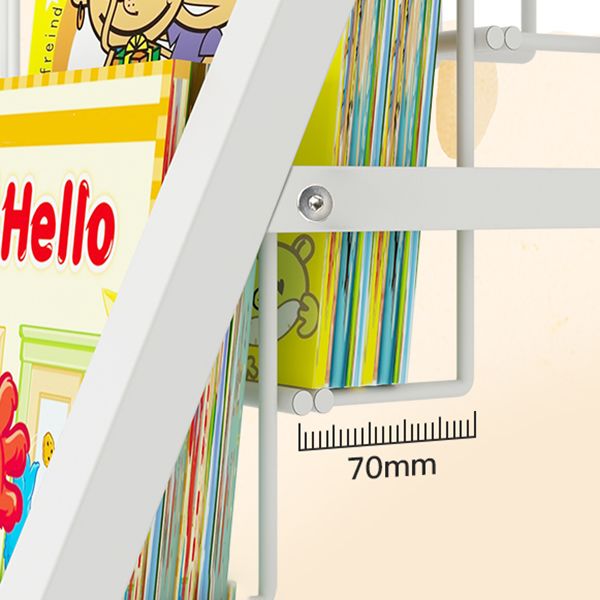 Metal Ladder Bookcase Vertical Shelf Bookcase for Study Room