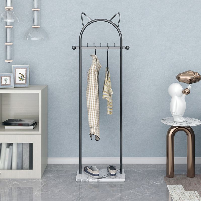 Metal Hall Stand, Hall Tree with Storage Shelf & Hanging Rail, Gold and Black Clearhalo 'Entry & Mudroom Furniture' 'furn' 'furn_hall_tree_coat_racks' 'Furniture' 'Hall Trees & Coat Racks' 'hall_tree_coat_racks' 1200x1200_0f794e0b-5831-4b7a-a08b-6734d7631f5a