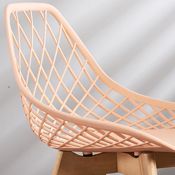 Eames Armless Dining Chairs Side Dining Chairs with Wood Legs (Set of 4) Clearhalo ' kitchen&dining_furn' 'Dining Chairs' 'Dining Tables & Seating' 'dining_chair' 'Furniture' 'furniture_dining_chair' 'Kitchen & Dining Furniture' 'kitchen' 1200x1200_0f7ceccc-d56b-4940-a0a2-9d68b6d5869b