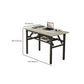 Office in legno in stile contemporaneo da ufficio rettangolare task desk in grigio e nero