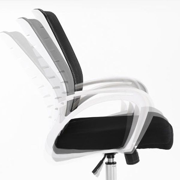 Fauteuil de conférence contemporain à dossier moyen en microfibre, chaise de bureau