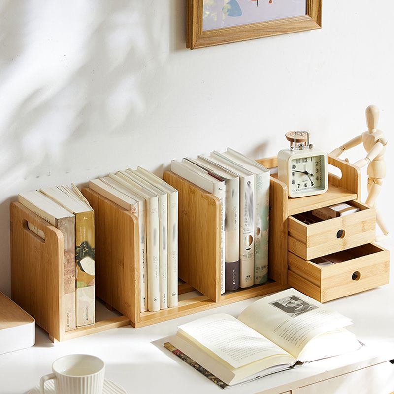 Libreria aperta di libreria aperta in bambù contemporanea orizzontale per uso domestico