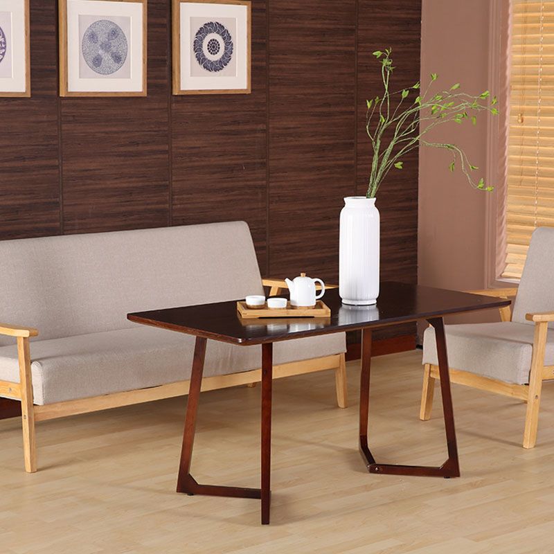 Solid Wood Sled Coffee Table in Oak/Brown, Modern Round/Rectangle Table Clearhalo 'Coffee & Accent Tables' 'Coffee Tables' 'coffee_tables' 'furn' 'furn_coffee_tables' 'Furniture' 'furniture_coffee_tables' 'Living Room Furniture' 1200x1200_0f80a68c-b762-43a7-ae61-b02a331d395a