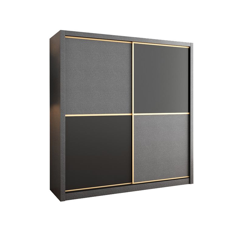 Armoire gris en bois fabriquée avec des vêtements armoire moderne avec des portes coulissantes