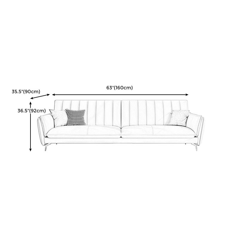 Stain-Resistant Faux Leather Sofa Cream Living Room Settee with Cushions Clearhalo 'furn' 'furn_sofas' 'Furniture' 'furniture_sofas' 'Living Room Furniture' 'Sofa' 'sofas' 1200x1200_0f85a7e1-82cd-44d0-b196-7f4551bb9599