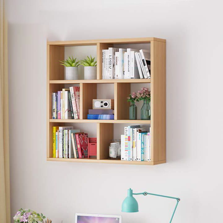 Solid Wood Bookshelf Contemporary Style Wall Mounted Bookcase for Office Home Clearhalo 'Bookcases' 'furn' 'furn_bookcases' 'Furniture' 'furniture_bookcases' 'Office Furniture' 1200x1200_0f8683e1-0515-459e-ab7d-8c39fc7765ef