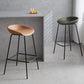 Contemporary Leather Counter Stools Metal Bar Stool for Living Room