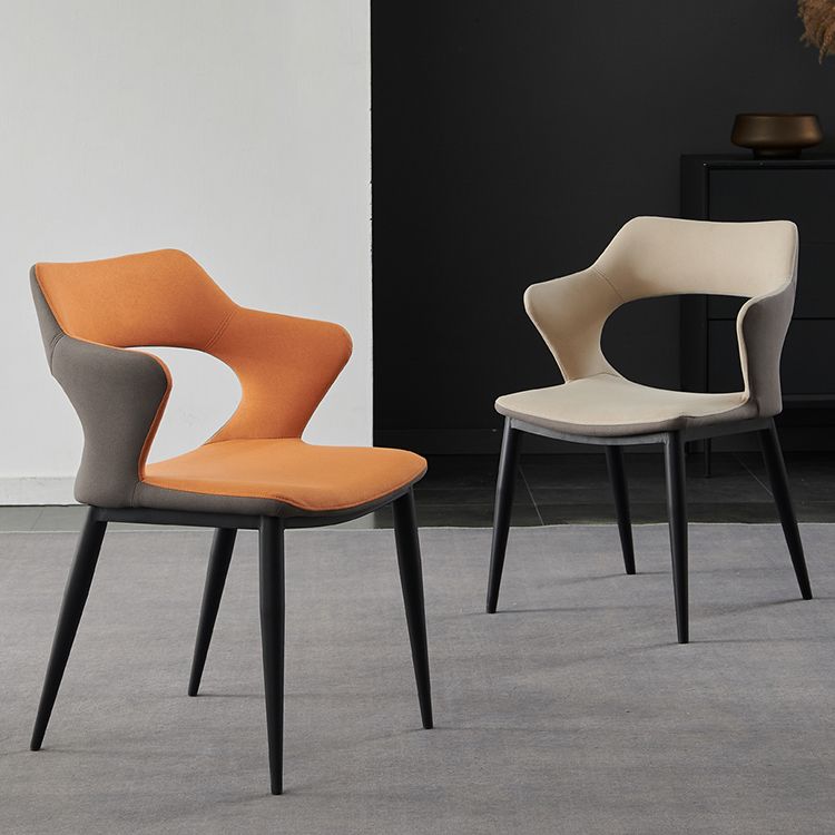 Minimalist Style Open Back Dining Side Chairs Upholstered Arm Dining Chairs (Set of 2) Clearhalo ' kitchen&dining_furn' 'Dining Chairs' 'Dining Tables & Seating' 'dining_chair' 'furn' 'furn_dining_chair' 'Furniture' 'furniture_dining_chair' 'Kitchen & Dining Furniture' 'kitchen' 1200x1200_0f8a6d11-85bc-4c34-8c7c-301db48cd943