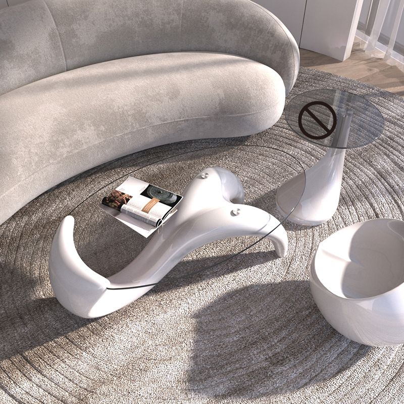 15.7 "H Samenvatting Basis Transparant glasronde Table top salontafel