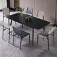Modern Black 1/4/5/7 Pieces Dining Set Rectangle Legs Stone Indoor Dinette Set Clearhalo 'Dining Room Sets' 'Dining Tables & Seating' 'dining_room_set' 'furn' 'furn_dining_room_set' 'Furniture' 'Kitchen & Dining Furniture' 1200x1200_0f8d02e3-9cd0-43a7-a08d-60e3db9dd5e4