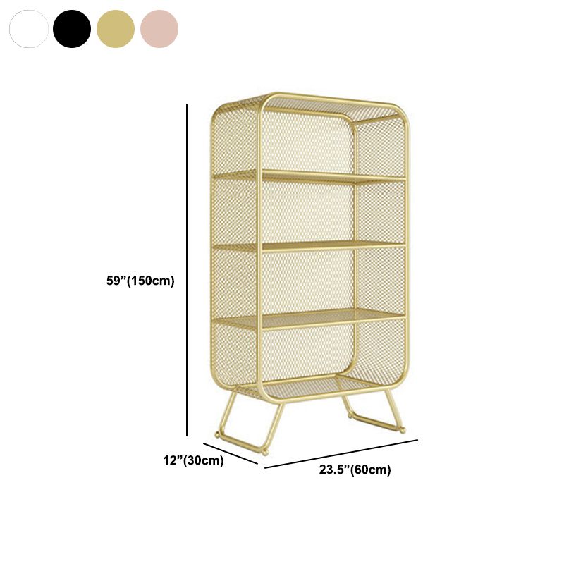 Scaffali per scaffali del libro di glam di ferro incluso la libreria chiusa per l'home office