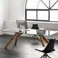 Rectangle Glass Transparent Dining Table Simplicity 4 Legs Table for Dining Room Clearhalo ' dining_table' 'Dining Tables & Seating' 'Dining Tables' 'furn' 'furn_dining_table' 'Furniture' 'furniture_dining_table' 'Kitchen & Dining Furniture' 'kitchen&dining_furn' 'kitchen' 'kitchen_dining_table' 1200x1200_0f90242f-cf9a-4bbd-8937-f658dbcd0164