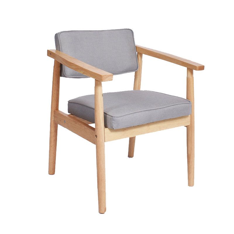 Modern Wood Dining Arm Chair Open Back Single Dining Side Chair for Home Use Clearhalo ' kitchen&dining_furn' 'Dining Chairs' 'Dining Tables & Seating' 'dining_chair' 'furn' 'furn_dining_chair' 'Furniture' 'furniture_dining_chair' 'Kitchen & Dining Furniture' 'kitchen' 1200x1200_0f90b154-55dd-4321-b2d8-53a09a0e0c54