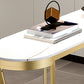 Glam Style 1/2/3 Pieces Bar Table Set Rectangle Stone Bar Table with Metal High Stools Clearhalo 'Bar Furniture' 'furn' 'furn_home_bar_bar_sets' 'Furniture' 'Home Bars & Bar Sets' 'home_bar_bar_sets' 'Kitchen & Dining Furniture' 1200x1200_0f9110fb-ccb8-4ae5-87e3-929f640d2e96