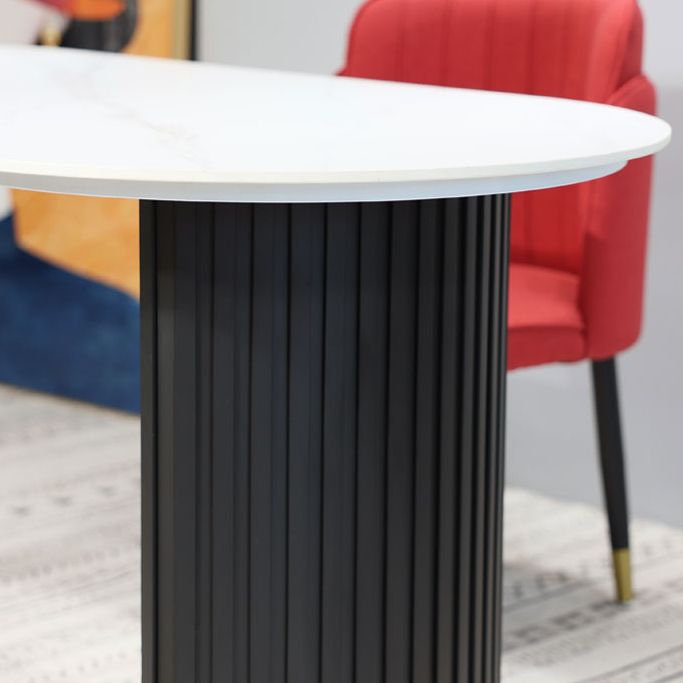 Luxury Double Pedestal Dining Site Table Stone Dining Room Furniture Clearhalo ' dining_table' 'Dining Tables & Seating' 'Dining Tables' 'furn' 'furn_dining_table' 'Furniture' 'furniture_dining_table' 'Kitchen & Dining Furniture' 'kitchen&dining_furn' 'kitchen' 'kitchen_dining_table' 1200x1200_0f912f5d-5f30-48aa-a8c4-1bd4d18c0c97