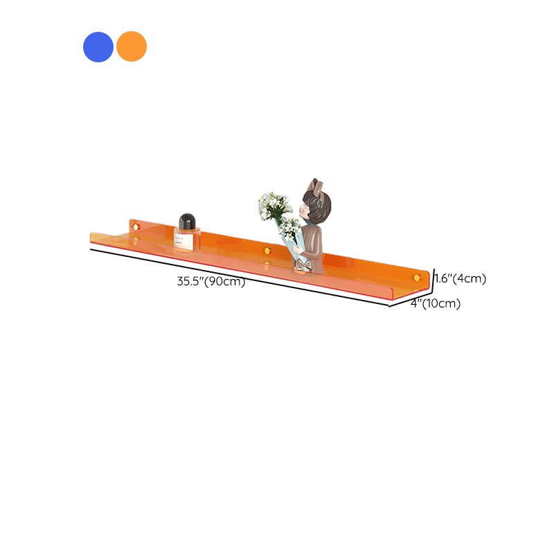 Eigentijdse muur gemonteerde boekenkast acrylboekplank voor woonkamer