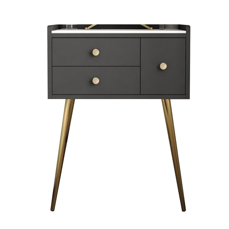 Vaiille contemporaine comptoir de maquillage en bois avec 3 tiroirs de rangement pour chambre à coucher