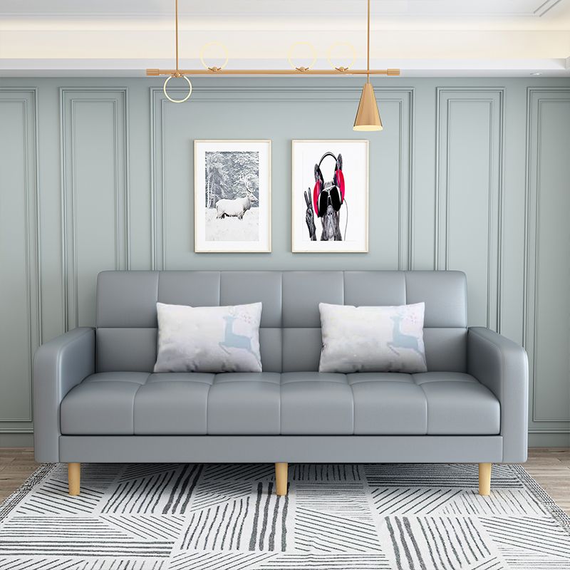 Convertible Biscuit Back Sofa Bed 32.28"High Square Arm Sofa for Apartment Clearhalo 'furn' 'furn_sofas' 'Furniture' 'furniture_sofas' 'kitchen' 'kitchen_sofas' 'Living Room Furniture' 'Sofa' 'sofas' 1200x1200_0f93f20d-70ad-4327-b1c4-be854b6185d7