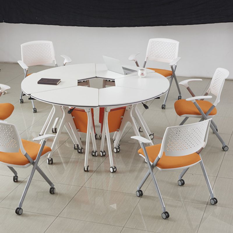 Contemporary Conference Chair Metal Frame Office Chair with Arm Clearhalo 'furn' 'furn_office_chair' 'Furniture' 'Office Chairs' 'Office Furniture' 'office_chair' 1200x1200_0f946f4c-c232-44b1-ba21-b765f950c6ae