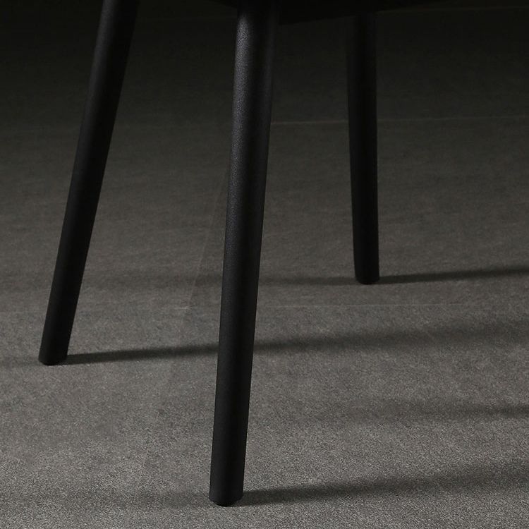 Slat Back Dining Side Chair Industrial Plastic Dining Arm Chair in Black Legs Clearhalo 'Dining Chairs' 'Dining Tables & Seating' 'dining_chair' 'furn' 'furn_dining_chair' 'Furniture' 'Kitchen & Dining Furniture' 1200x1200_0f9544f2-0b0f-412b-a915-7f1e20419d85