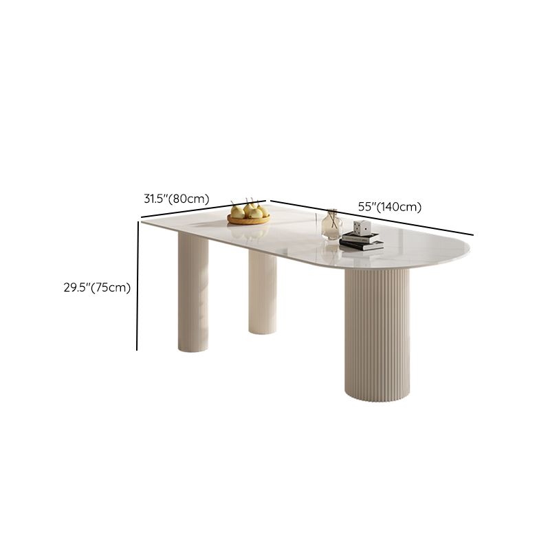 Modern Irregular Shape Table Sintered Stone Top Table with 3 Legs Clearhalo 'Dining Tables & Seating' 'Dining Tables' 'dining_table' 'furn' 'furn_dining_table' 'Furniture' 'Kitchen & Dining Furniture' 1200x1200_0f95704f-5f87-4e33-9321-9c7da1e32354
