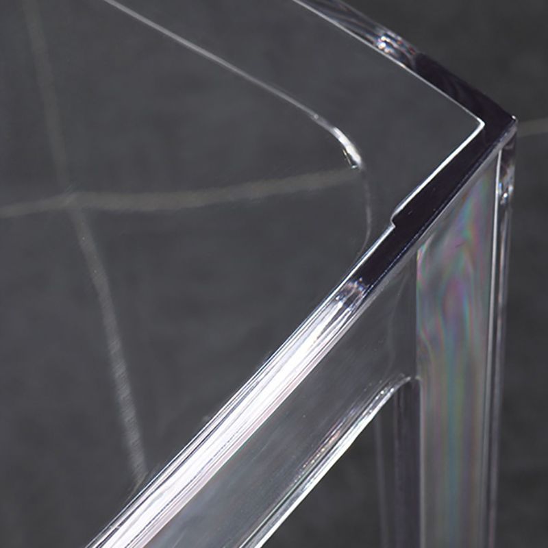 Footrest Furniture Modern Style Plastic Low Back Counter Stool with 4 Legs