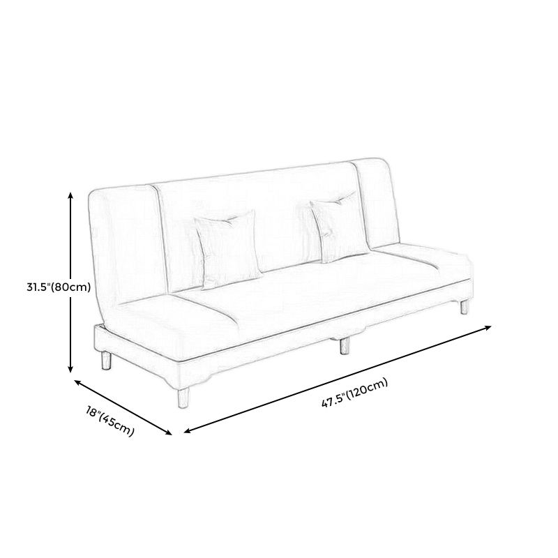 Linen Modern Armless Sleeper for Living Room and Apartment 31.5"