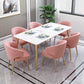 Metal Glam Style Side Chair Wingback Arm Chair with Gold Legs Clearhalo 'Dining Chairs' 'Dining Tables & Seating' 'dining_chair' 'furn' 'furn_dining_chair' 'Furniture' 'Kitchen & Dining Furniture' 1200x1200_0f97174a-ff93-41e0-8fb7-d7534055047f