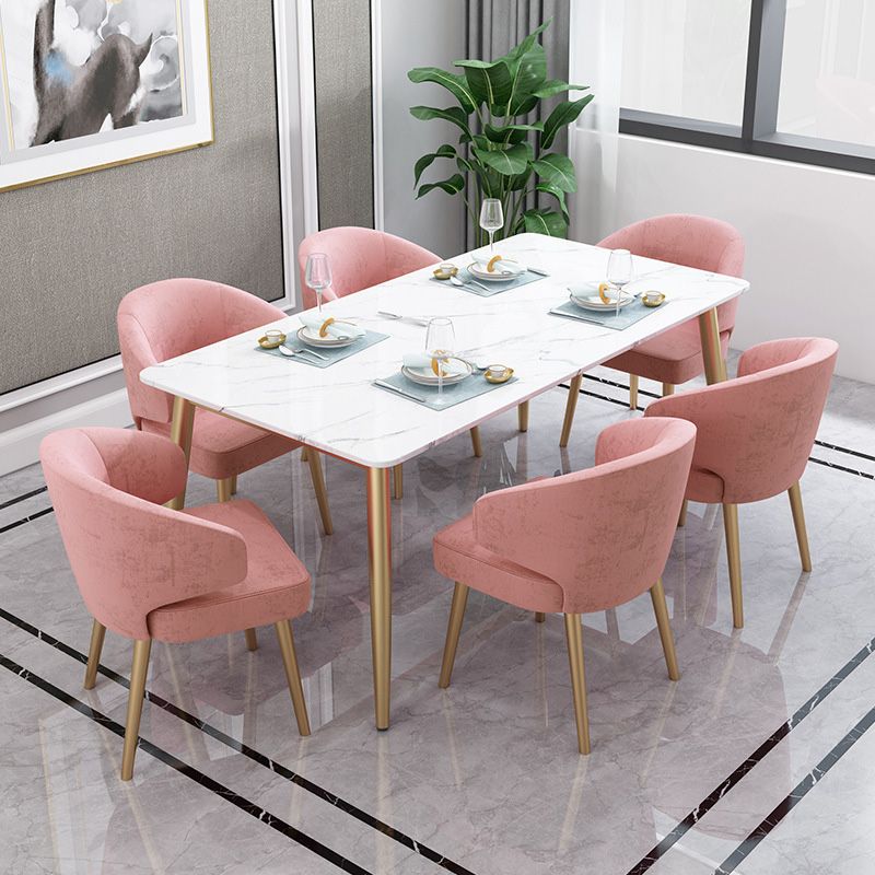 Metal Glam Style Side Chair Wingback Arm Chair with Gold Legs Clearhalo 'Dining Chairs' 'Dining Tables & Seating' 'dining_chair' 'furn' 'furn_dining_chair' 'Furniture' 'Kitchen & Dining Furniture' 1200x1200_0f97174a-ff93-41e0-8fb7-d7534055047f