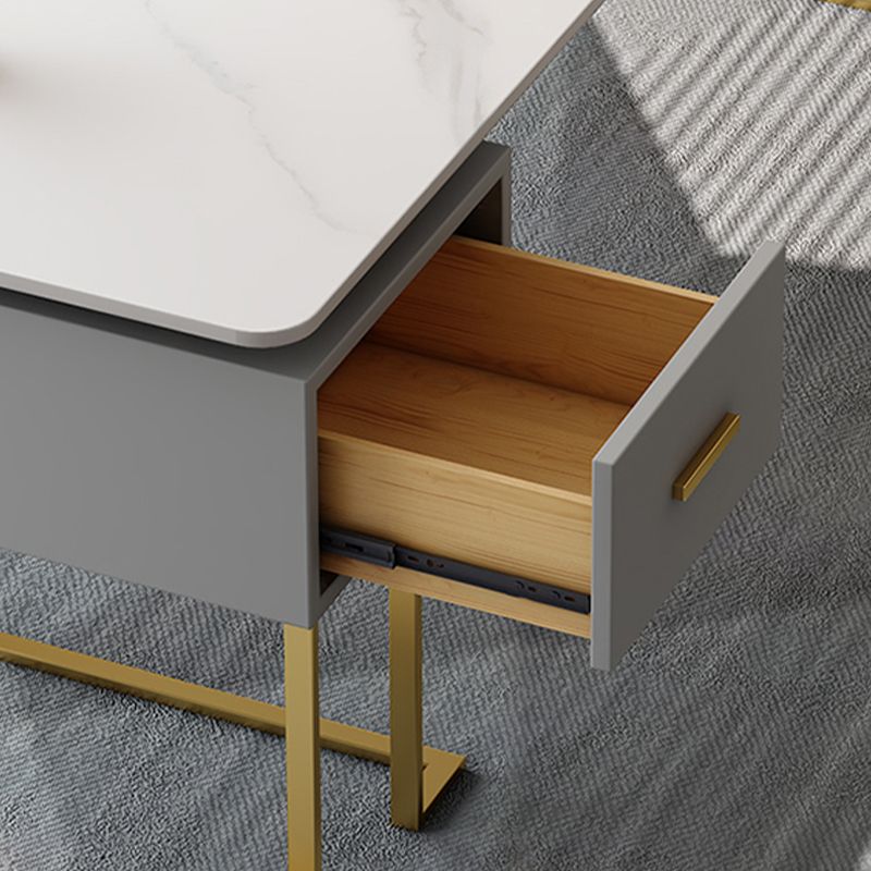 Rectangle Fintered Stone Top Office bureau de style moderne