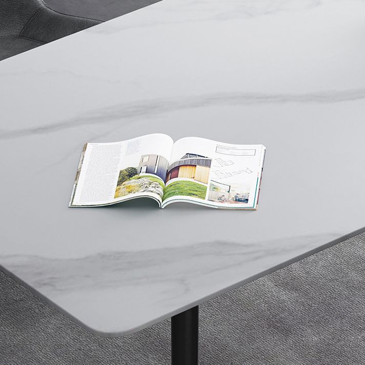 Industrieller Rechteckstein Tisch Standardhöhe Küchentisch mit 4 Beinen