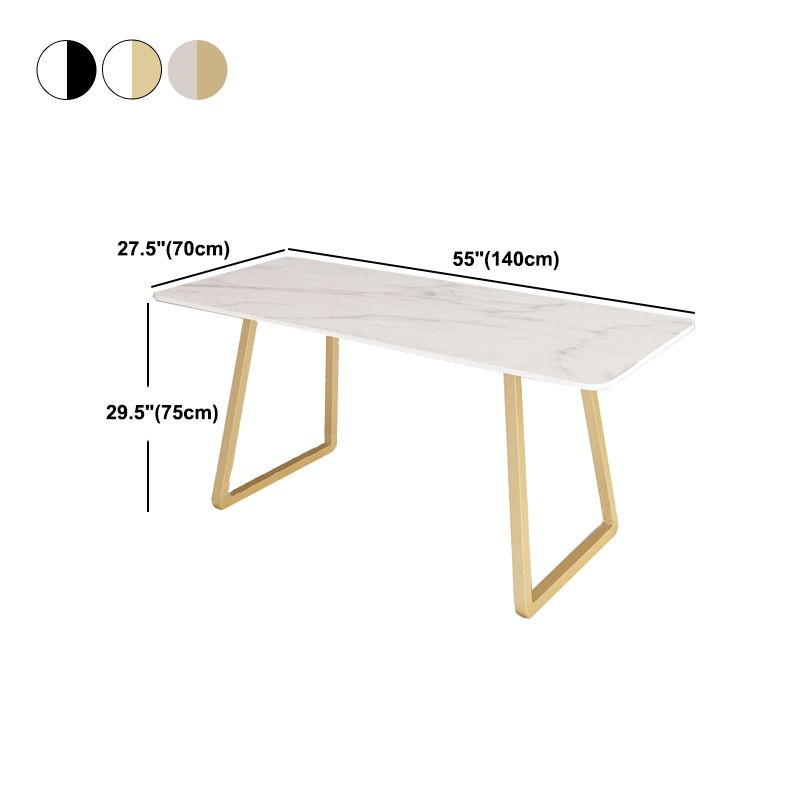 Marble Sled Base Dining Collection Industrial Style Dining Table for Home Clearhalo ' dining_table' 'Dining Tables & Seating' 'Dining Tables' 'furn' 'furn_dining_table' 'Furniture' 'furniture_dining_table' 'Kitchen & Dining Furniture' 'kitchen&dining_furn' 'kitchen' 'kitchen_dining_table' 1200x1200_0f9d6458-051b-4b6b-8de9-2d537de9c552
