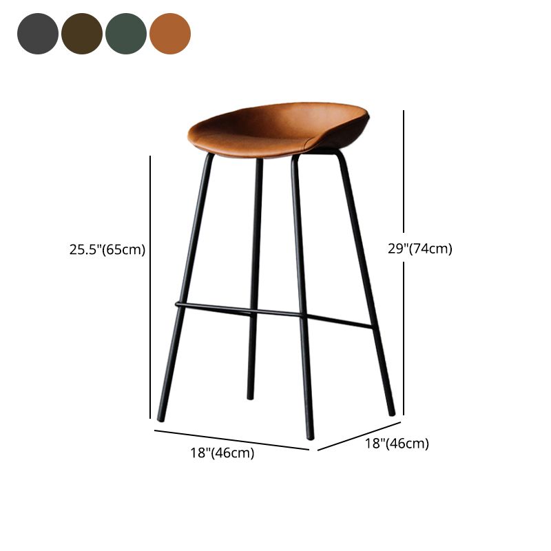 Industrial Style Bar-stool with Iron Legs Bucket Seat for Kitchen Bar Clearhalo 'Bar Furniture' 'Bar Stools' 'bar_stools' 'furn' 'furn_bar_stools' 'furniture_bar_stools' 'Kitchen & Dining Furniture' 'kitchen&dining_furn' 'kitchen' 'kitchen_furn' Furniture' 1200x1200_0f9e67f7-d2cf-4e2d-bf36-48a8ec0085d7