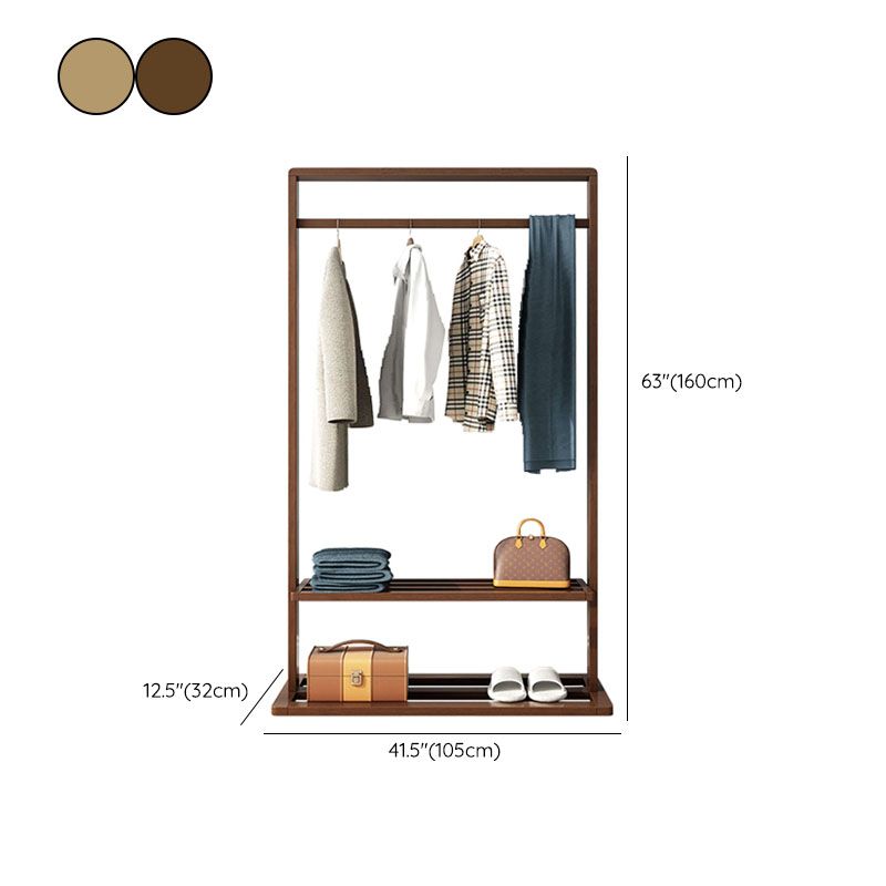 Classico appendiabiti in legno in legno Stroccia libera con scaffalatura