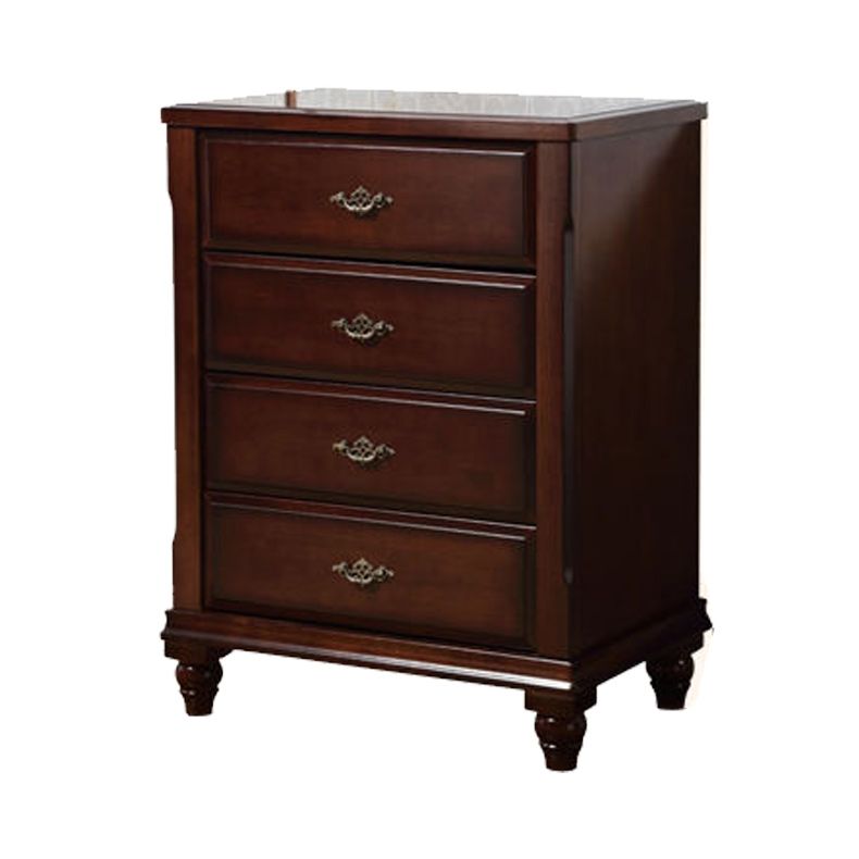 Dark Brown 3/4/5 Drawer Chest 26.57" Wide Solid Wood Accent Chest Clearhalo 'Cabinets & Chests' 'cabinets_chests' 'furn' 'furn_cabinets_chests' 'Furniture' 'Living Room Furniture' 1200x1200_0fa25588-161d-4c77-89be-b8e805de19be