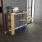 Moderne bar-hoogte tafel massief houten blad pubtafel voor eetkamer