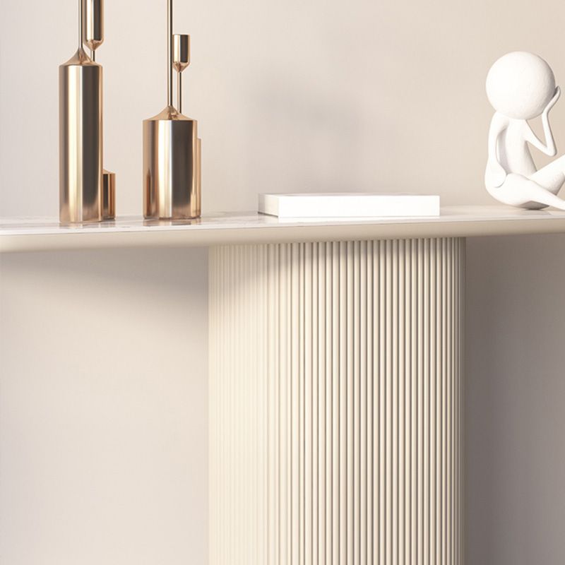 Tabella della console contemporanea da 13 "W del divano di divano della console rettangolare in pietra bianca