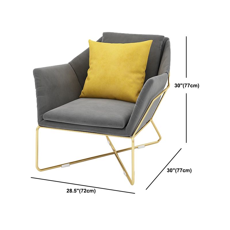 Velvet eigentijdse gebogen bank Standaard armloze bank voor woonkamer