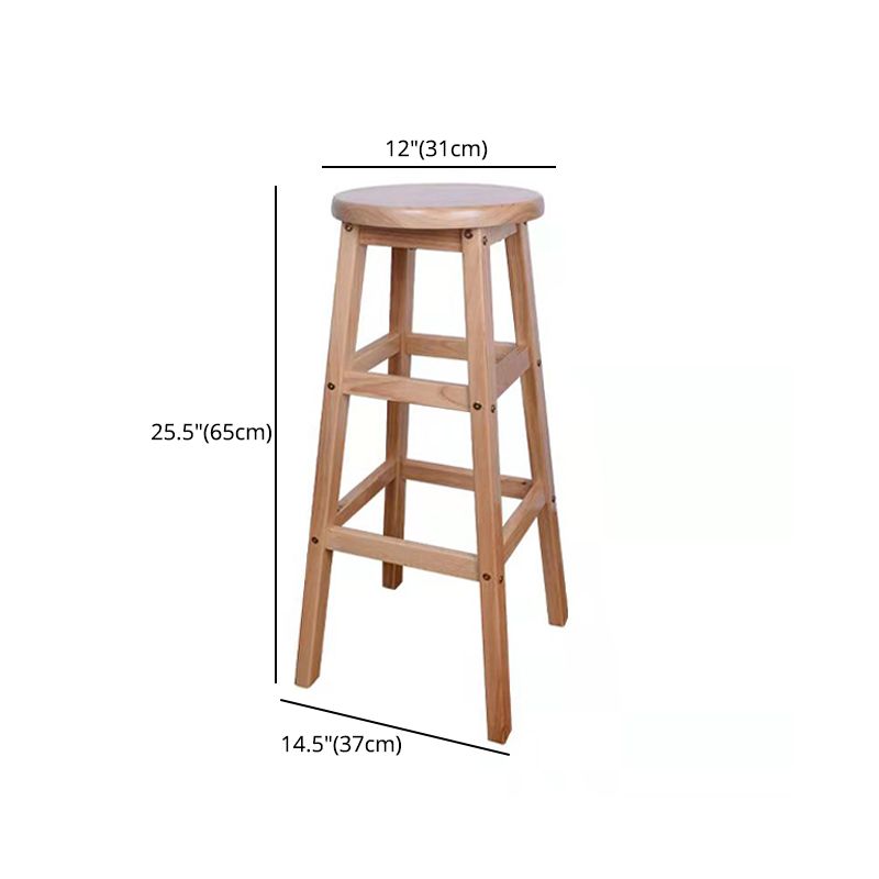Modern Armless Backless Counter Stool Wood Bar Stool with Footrest Clearhalo 'Bar Furniture' 'Bar Stools' 'bar_stools' 'furniture_bar_stools' 'Kitchen & Dining Furniture' 'kitchen&dining_furn' 'kitchen' 'kitchen_furn' Furniture' 1200x1200_0fa39d3f-042a-4704-964a-a1a1b468f3f9