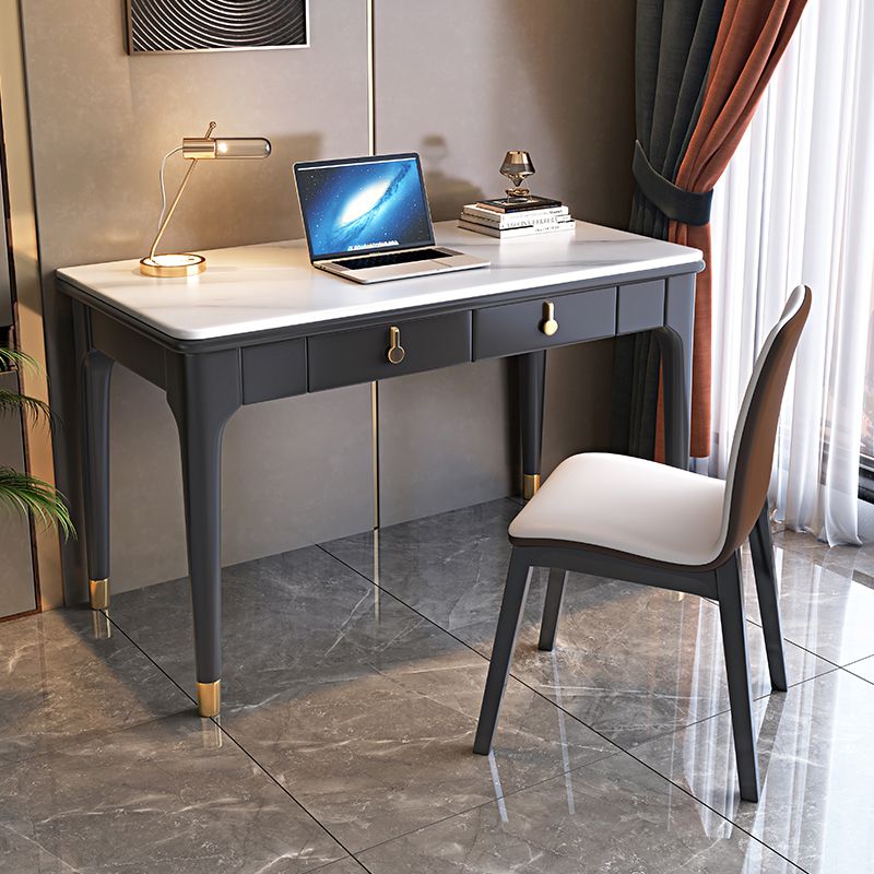 Glam Style Stone Writing Desk Solid Wood Rectangular Office Desk Clearhalo 'furn' 'furn_office_desk' 'Furniture' 'Office Desks' 'Office Furniture' 'office_desk' 1200x1200_0fa69ee5-bfc2-43bb-be13-bde077be8051