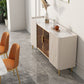 White Glam Buffet Sideboard Cabinets Dining Buffet for Living Room