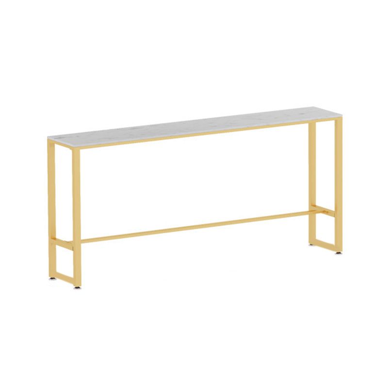 Rectangular Bar Height Table White Faux Marble Top Bistro Pub Table Clearhalo 'Bar Furniture' 'Bar Tables' 'bar_tables' 'furn' 'furn_bar_tables' 'Furniture' 'Kitchen & Dining Furniture' 1200x1200_0fa8a616-1ef5-497c-a906-4e954196dd8c