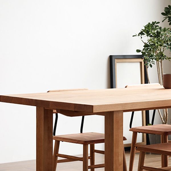 Modern Rectangle Wood Dining Table Solid Wood Base for Dining Room Clearhalo 'Dining Tables & Seating' 'Dining Tables' 'dining_table' 'furn' 'furn_dining_table' 'Furniture' 'Kitchen & Dining Furniture' 1200x1200_0fa9c8b1-2206-4751-b6a8-2a8d4daf88f9