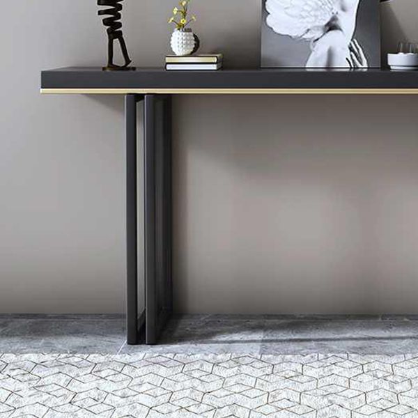 Tabella della console rettangolare moderna Tabella di divano console in nero